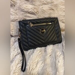 Giselle Paris | Women’s Black Quilted Wristlet Clutch Wallet Bag